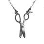 Victorian Scissors Necklace With Freshwater Pearl, thumbnail 5 of 7