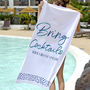Personalised Bring Cocktails Holiday Beach Towel, thumbnail 1 of 1