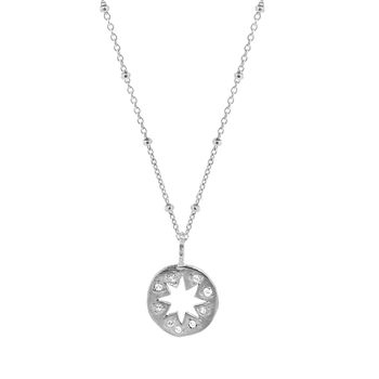 Cutout Star Necklace With White Sapphires, 5 of 5