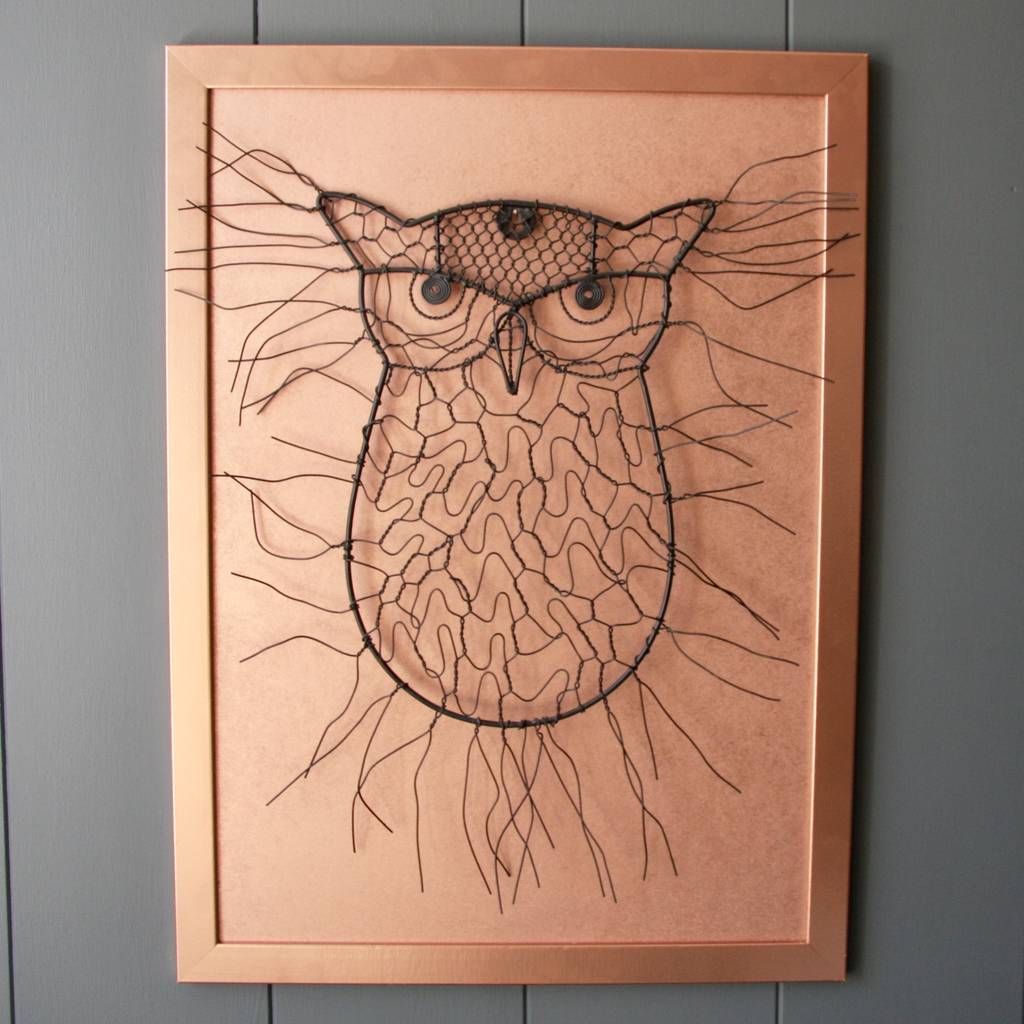 Sitting Owl Wire Garden Wall Art By London Garden Trading
