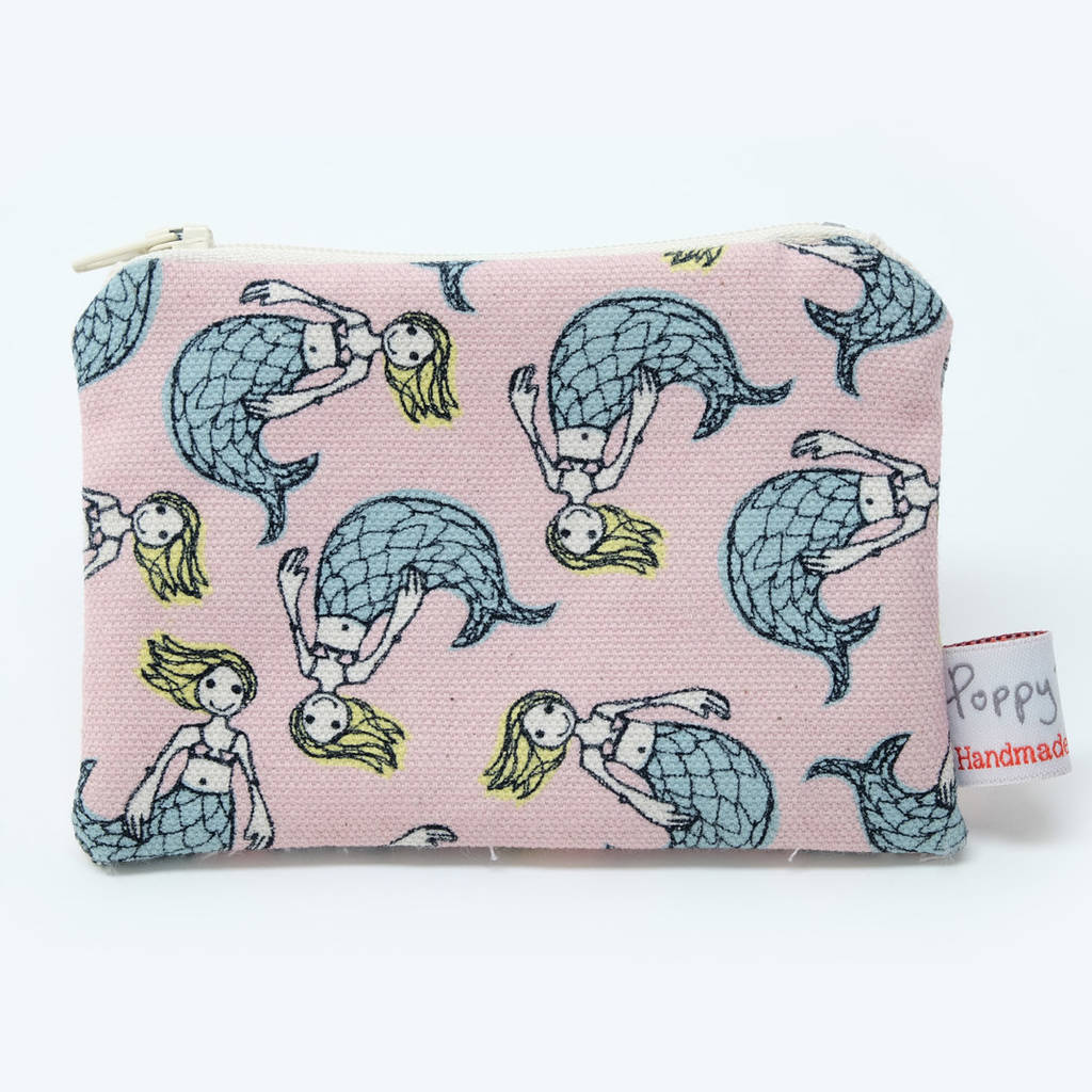 Mermaid Small Zipped Coin Purse, 1 of 3