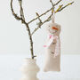 Festive Christmas Pink Snowman Hanging Decoration, thumbnail 1 of 3