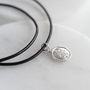 Sterling St Christopher Leather Necklace, thumbnail 2 of 7