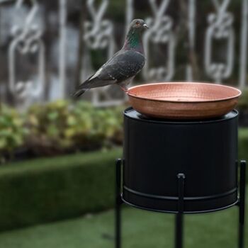 Handmade Solid Copper Bird Bath Bowl, 250 Mm Diameter, 3 of 5