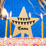 Personalised Happy Birthday Bunting Star Cake Topper, thumbnail 1 of 7