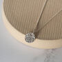 Sterling Silver Small Textured Circle Pendant, thumbnail 3 of 4