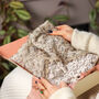 Three Layer Floral Cotton And Lace Triangular Scarf, thumbnail 3 of 6