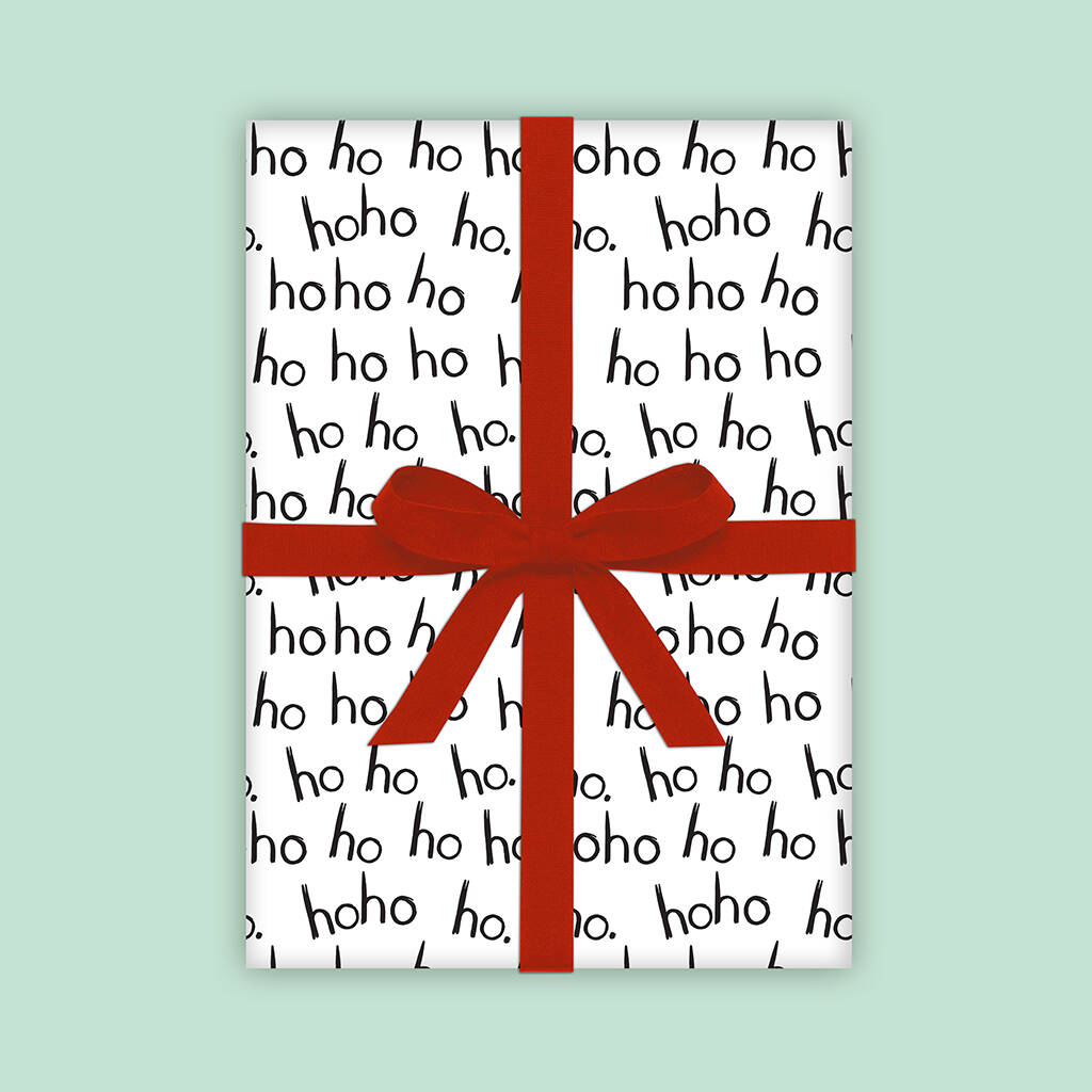 Christmas Gift Wrap Ho Ho Ho