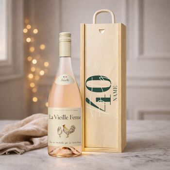 Personalised 40th Birthday Rosé Wine Gift Set, 3 of 8