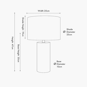 Costal Muted Tones Limestone Cylinder Table Lamp, 8 of 9