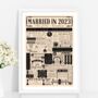 Personalised 1st Paper Wedding Anniversary Poster Gift, thumbnail 4 of 9