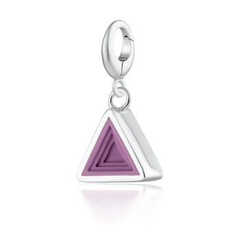 Geometric Purple Triangle Charm Necklace, 6 of 9