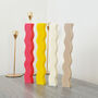 Geometric Wavy Pillar Candles Curvy Dinner Table Candle, thumbnail 1 of 9