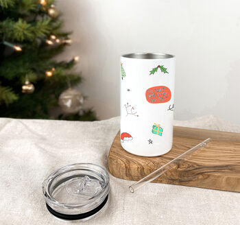 A Sketchy Christmas Personalised Tumbler, 2 of 3