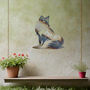 Curled Fox Metal Wall Art For Garden, Animal Lover Gift, thumbnail 9 of 10