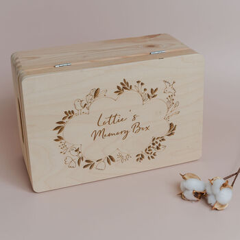 Personalised Memory Box With Bird And Floral Design, 2 of 6