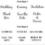 Wedding Invitation Rubber Stamps Various Fonts, thumbnail 2 of 5