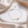 Personalised Sterling First Pearl Heart Bracelet – Christening, Birthday Or Flower Girl Gift, thumbnail 1 of 4