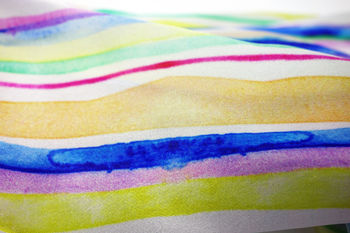 Sorbet Stripe Print Luxury Silk Scarf, 6 of 6