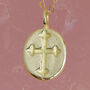 Medieval Cross Engraved Coin Necklace, thumbnail 4 of 4