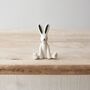 Monochrome Bunny Rabbit Ceramic Ring Stand, thumbnail 3 of 4