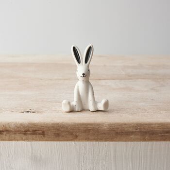 Monochrome Bunny Rabbit Ceramic Ring Stand, 3 of 4