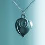 Personalised Heart Hidden Photo Necklace In Sterling Silver, thumbnail 2 of 10