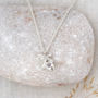 April Birch Leaf Teardrop Necklace In Silver, thumbnail 1 of 1