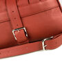 Personalised Handcrafted Red Leather Overnight Bag, thumbnail 8 of 8