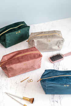Personalised Velvet Makeup Bag, 10 of 11