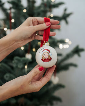 Child's Portrait Christmas Bauble, 3 of 8