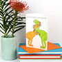 Raptor Arms Around Me Dinosaur Valentine's Day Card, thumbnail 3 of 3