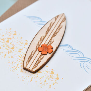 Personalised Surf Board Birthday Card, 2 of 3