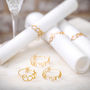 Six Gold Wire Napkin Rings, thumbnail 3 of 3