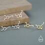 Mismatched Happiness Molecules Stud Earrings In Sterling Silver, thumbnail 5 of 12