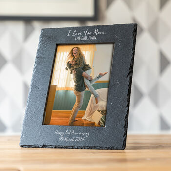 Personalised I Love You More The End I Win Photo Frame, 3 of 4