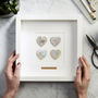 Personalised Four Hearts Map Picture, thumbnail 1 of 6