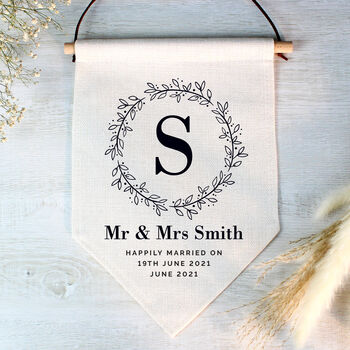 Personalised Floral Wedding Banner For Couples, 2 of 2