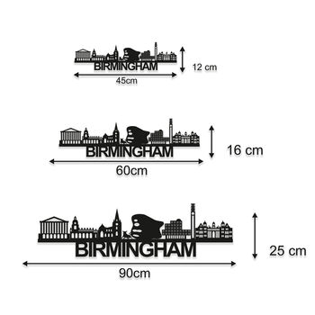 Birmingham Skyline Silhouette Wood Wall Art, 4 of 5