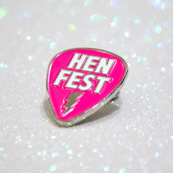 Henfest Plectrum Hen Party Enamel Pin Badges, 7 of 10