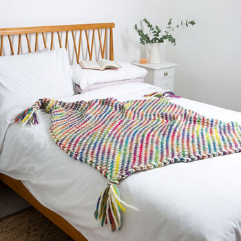 Ellie Rainbow Blanket Easy Knitting Kit, 3 of 9
