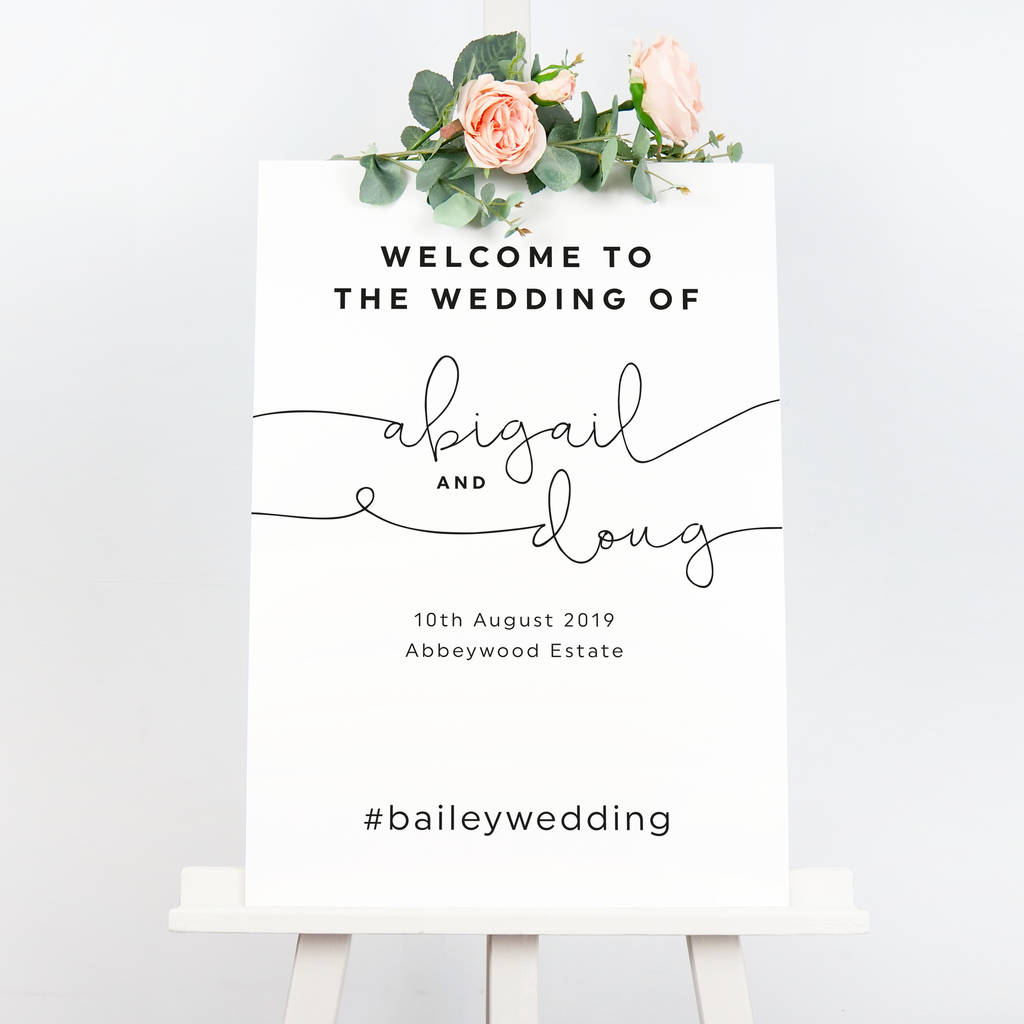 Kate Wedding Welcome Sign By Project Pretty 