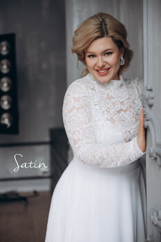 Floor Length Bridal Skirt With Pockets – Crepe, Satin Or Chiffon, 6 of 12