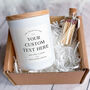 Custom Text Soy Wax Vegan Candle Set / Your Own Text, thumbnail 1 of 5