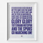 Tottenham Hotspur Glory Glory Song Print, thumbnail 1 of 3