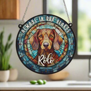 Dachshund Red Memorial Suncatcher, 4 of 6