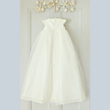 Evelyn Silk And Tulle Christening Gown, 4 of 12