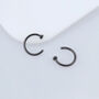 Black Titanium Open Nose Ring | Black Nose Hoop, thumbnail 4 of 12