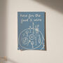 Here For The Food And Wine Illustrated Wall Art Print, thumbnail 7 of 11
