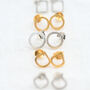 Modern Geometric Circle Studs, thumbnail 3 of 4